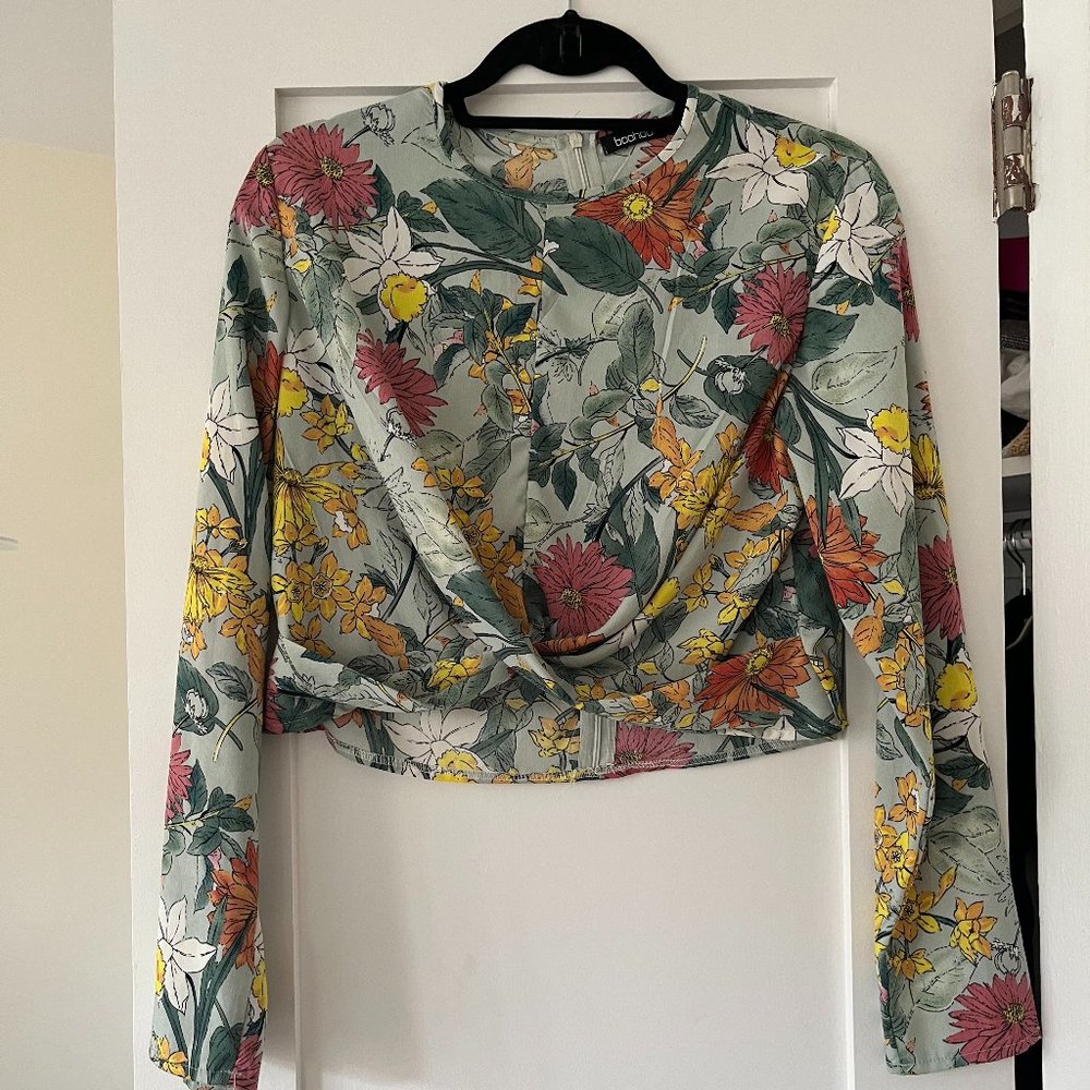 Cropped Floral Shirt